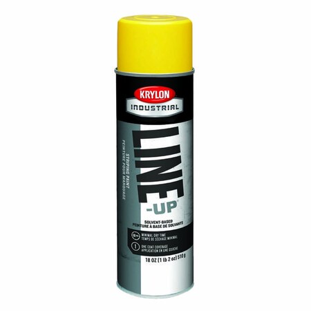 Krylon Line-Up Solvent-Based Pavement Striping Paint, Highway Yellow K08301007